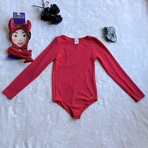 Spirit Halloween devil  long sleeve red bodysuit costume sz S/M